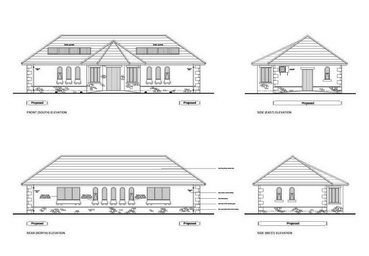 Approved planning facias for Silsden Pavilion